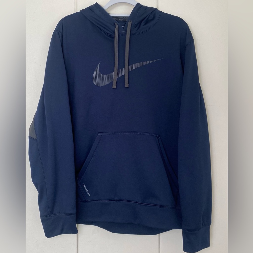 Nike Men's ThermaFit Blue Hoodie (Size L)